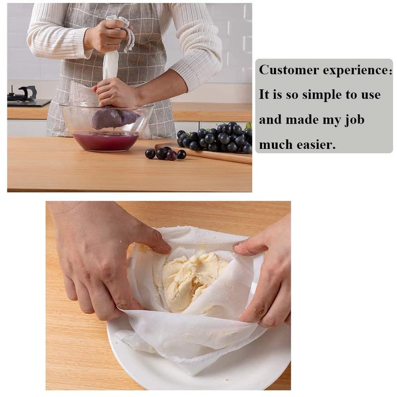 QTECLOR Nut Milk Bag for Straining - Reusable Fine BPA-Free Strainer Bag, Cheesecloth Unbleached Bag, Yogurt Strainer, Juice Filter& Cold Brew Coffee Filter,Washable Reusable Almond Strainer (9"X12", 2Pcs) - Image 2